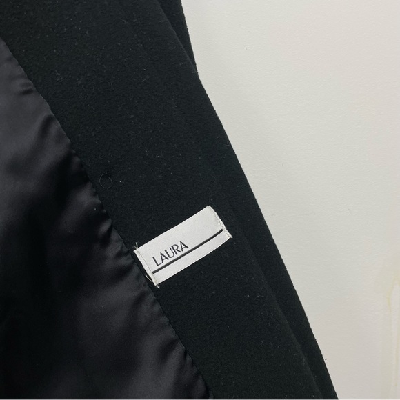 Laura Faux Fur Coat - Size Small - Black Elegant Woman Jacket - Picture 4 of 8